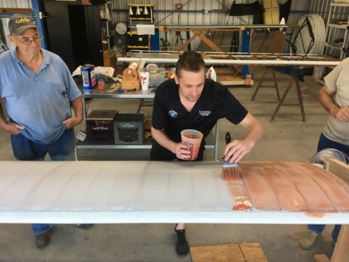 Bryan applying poly-brush