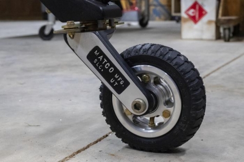 Closeup of tailwheel