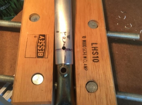 drilling complete - need to ream and attach with hardware