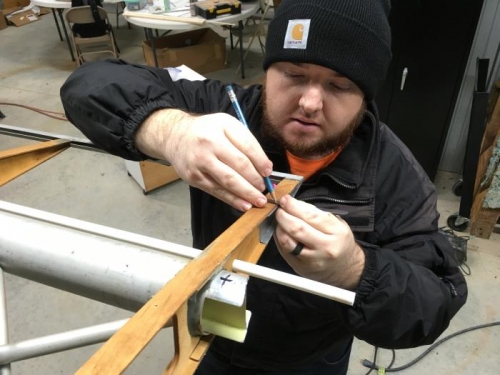 Derek measures for placement of wingtip attachment strip