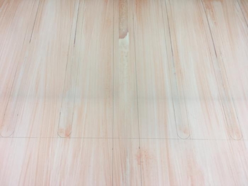 Marking along the ribs for where the tapes will go