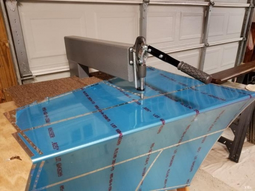 Dimpling Vertical Stabilizer skin