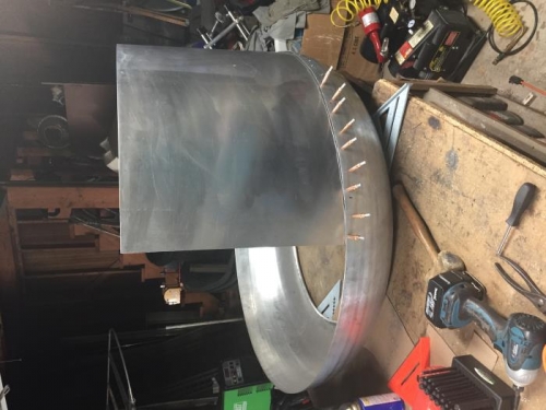 Initial install of the cowling top