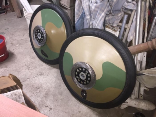 Wheels with Stator Installed