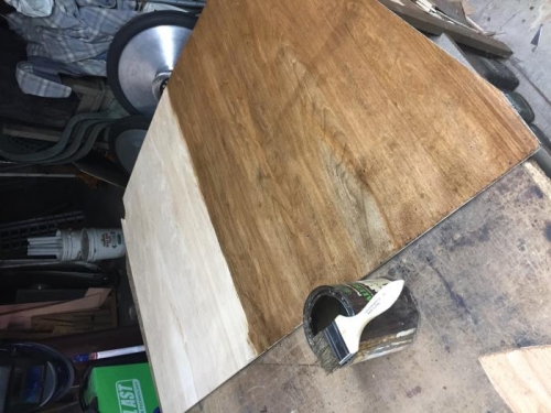 Staining Cockpit Plywood Panel
