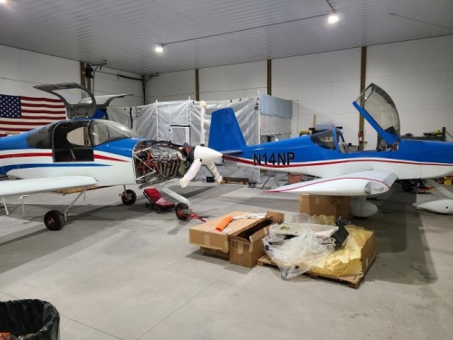 Yes, both the RV10 and RV14 fit in the hangar