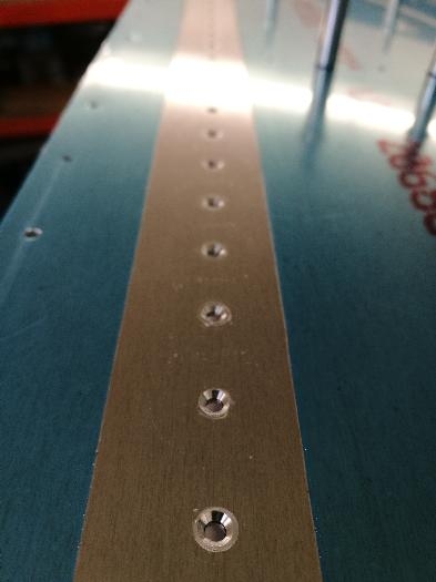 Baffle attach holes coutersunk.