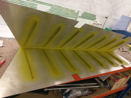 Pre primed sections of skins.