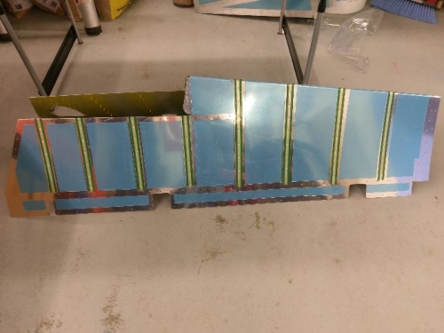 LH skin stiffeners rivited.