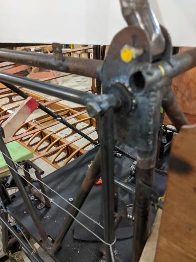 close up of firewall motor mount