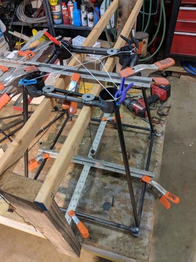 square and level, ready to weld