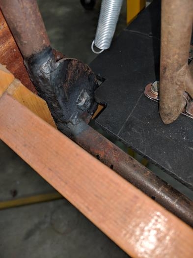 made room to capture bolt and  nut