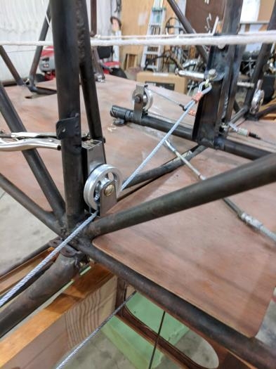 new pulley brackets installed