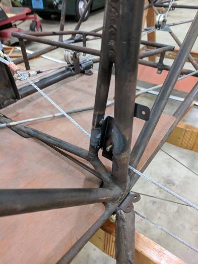 tack welded pulley bracket