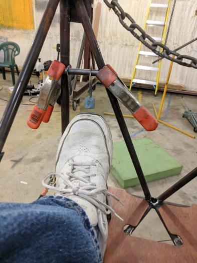 final placement of pedal