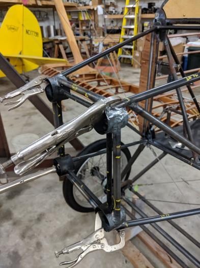 plumbed and ready for weldin