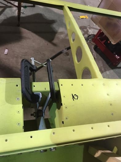 clamping hinges on flap
