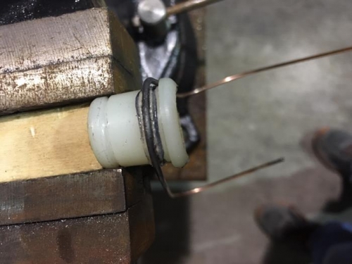 Melting a groove with TIG wire