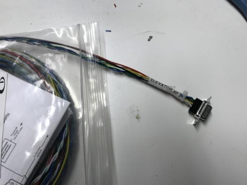 One end of the wiring harness
