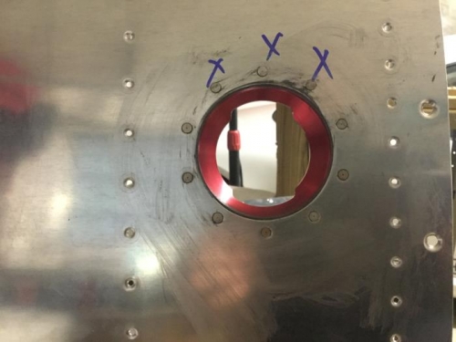 Fuel Cap with 3 Bad Rivets (Proud) and 1 Missing Rivet (Hanger)