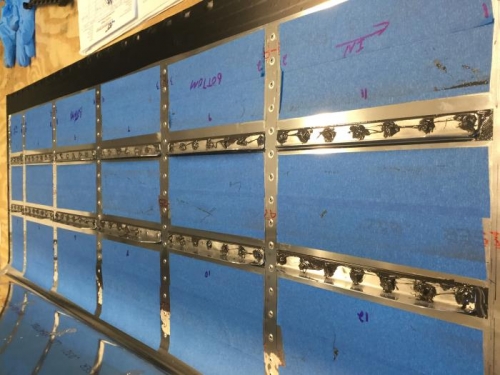 First seven Stiffeners installed