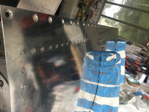 Left Fuel Tank Baffle Rivets