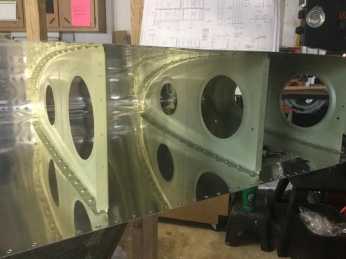 Ribs Riveted to Left Leading Edge