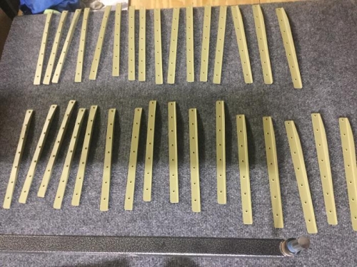 Aileron Stiffeners Primed and Dimpled