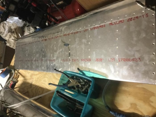 Clean riets of Top Skins of Aileron