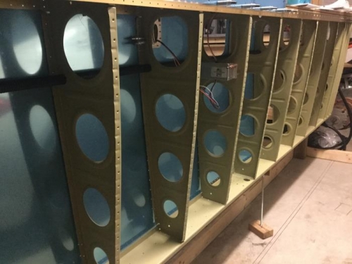 Dimples in Top Ribs, Heater Controller Clecoed, Pitot Mast Bracket Clecoed