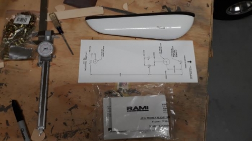 Marker beacon antenna and template