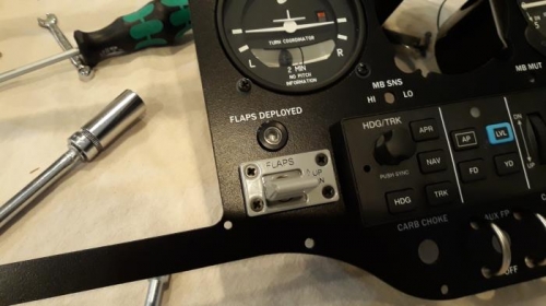 flap paddle switch installed