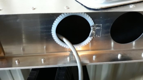 installed wire grommet in HStab
