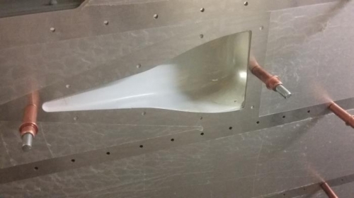 First two holes drilled and clecod