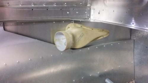 inside view of fitted air duct