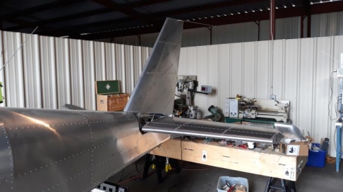 vertical stabilizer clecod in place