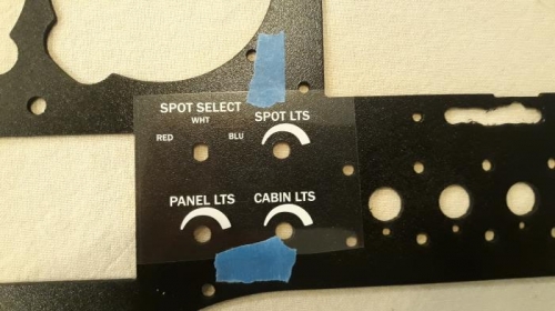 Taped xfer sheet to panel