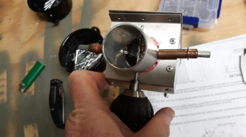 Drilled rivet holes in pipe