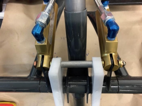 Updated rudder/brake fixing