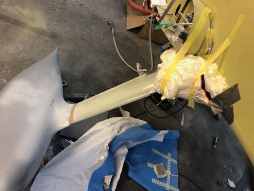 fairings sanded... upper ones started!