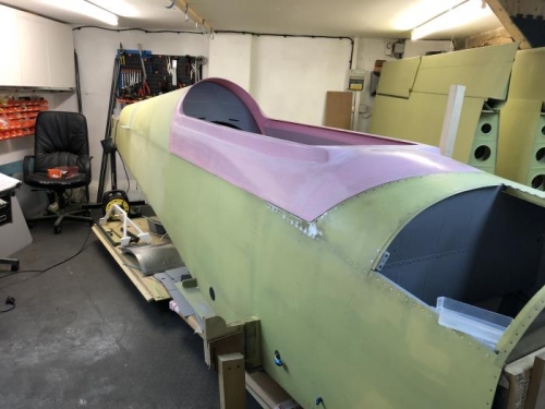 Fastback canopy trimmed