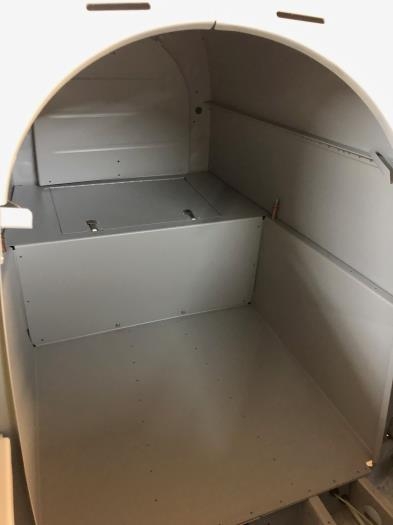 Rear baggage with battery access panel