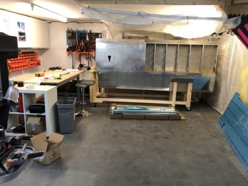 wings loaded onto cradle