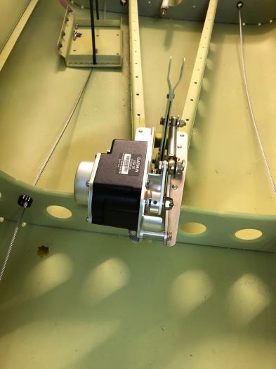 Pitch servo rivetted in place