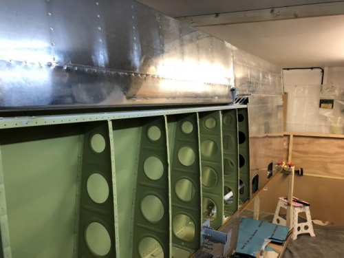 Flap and aileron fitted to left wing