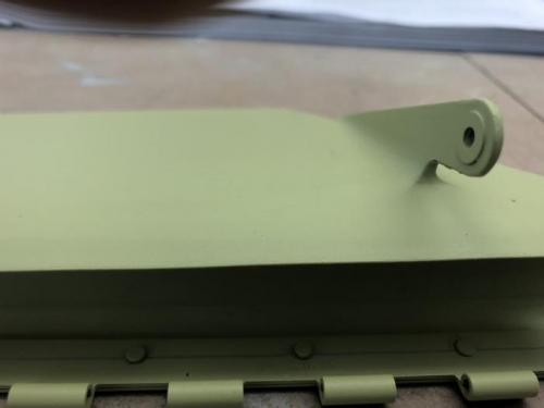 Trim tab horn finished off neatly