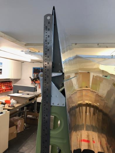 Ruler clamped to tooling holes