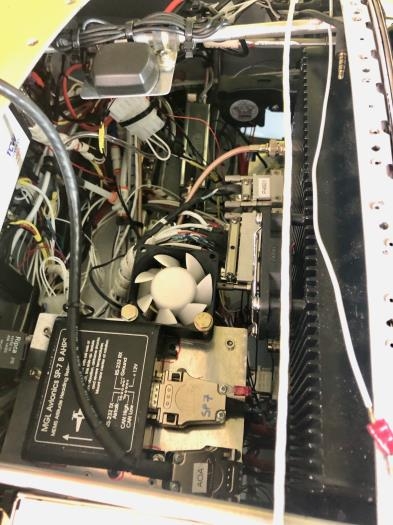 Not much room behind the panel. additional fan installed to dissipate heat