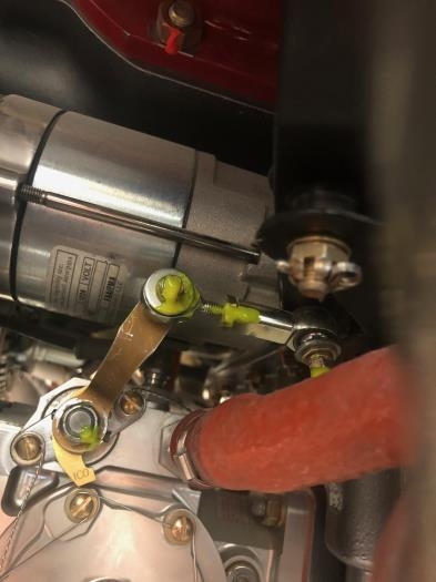 Throttle cable attached.