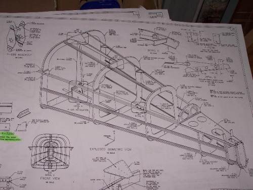 Aft section of the fuselage showing the bulkheads